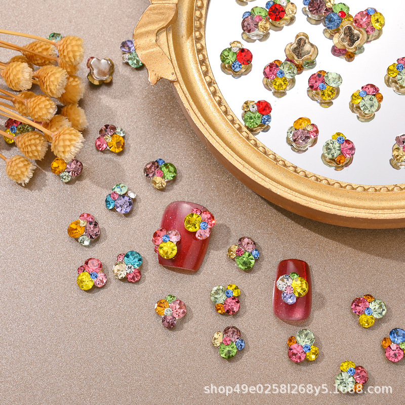 Trendy Mini Candy-Colored Rhinestone Nail Art Crystal DIY Nail Decorations