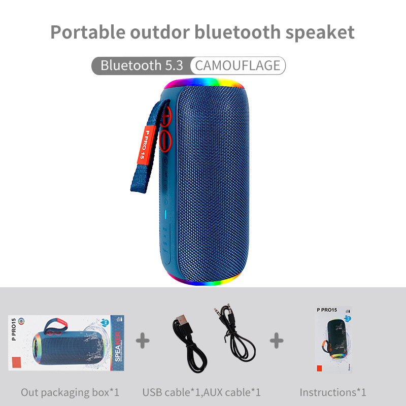 国境を越えた外国貿易の新しい P PRO15 ワイヤレス Bluetooth スピーカーポータブルカード屋外ポータブルサブウーファーオーディオ|undefined