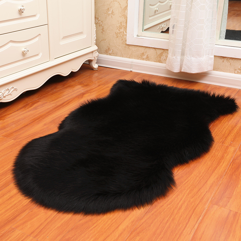 Cross-border plush carpet Bedside bedroom with plush imitation wool…