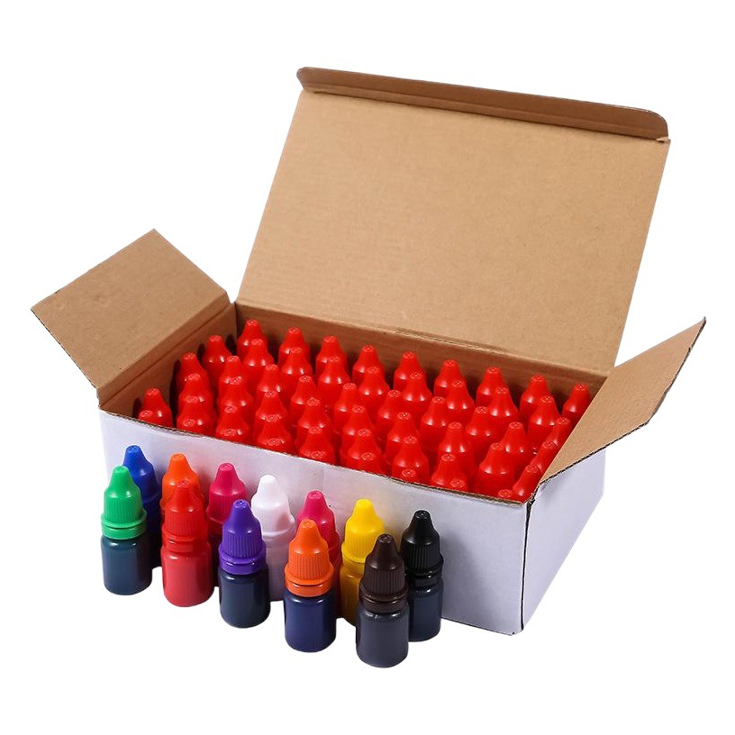 El comerciante recomendó tinta fotosensible en una botella con tapa roja, un consumible especial para sellos, botella de tinta de color de 10 ml.