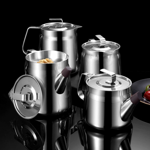 304 stainless steel oil pot household filter oil tank with lid oil bottle multifunctional olive oil storage kitchen vinegar pot