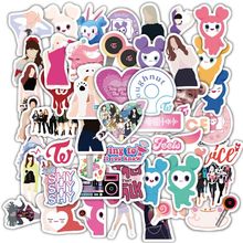 60贴 韩国明星女团twice卡通贴纸ipad笔记本电脑周边装饰防水贴画