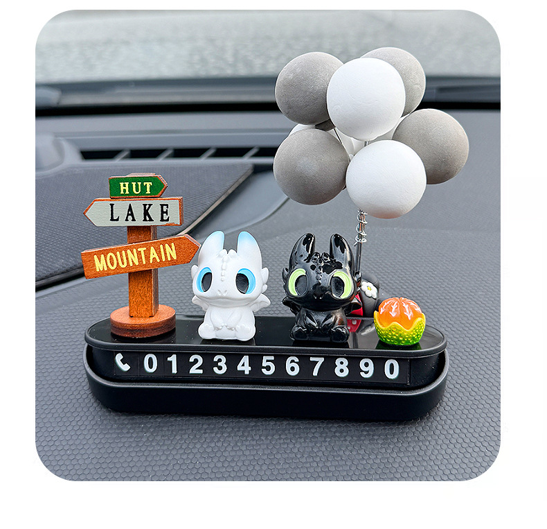 Temporary Car Parking Sign with Magnetic Number Plate, Car Phone Number Plate, Creative Interior Decoration Item