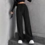 高腰女式宽松小众女裤
