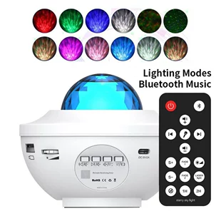 Star Projection Lamp, Bluetooth Night Light with Laser, 10 Modes & 1/2h Timer, 4W USB