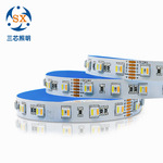 24v低压贴片rgbcw5050rgbcct灯带RGB5合1白暖双色温led灯条批发