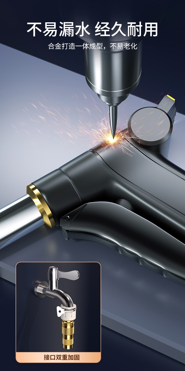 Suitable for high-pressure car washing water guns, household tools, retractable water hoses, tap water nozzles, and washing spray guns