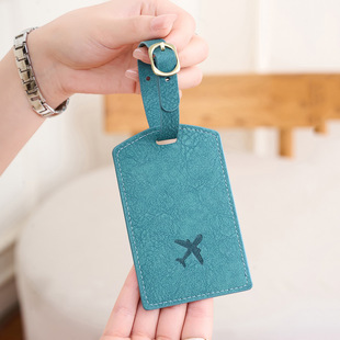 Cross-Border New Spot Pu Luggage Tag Overseas Travel Boarding Pass Luggage Tag Anti-Loss Name Card Luggage Tag