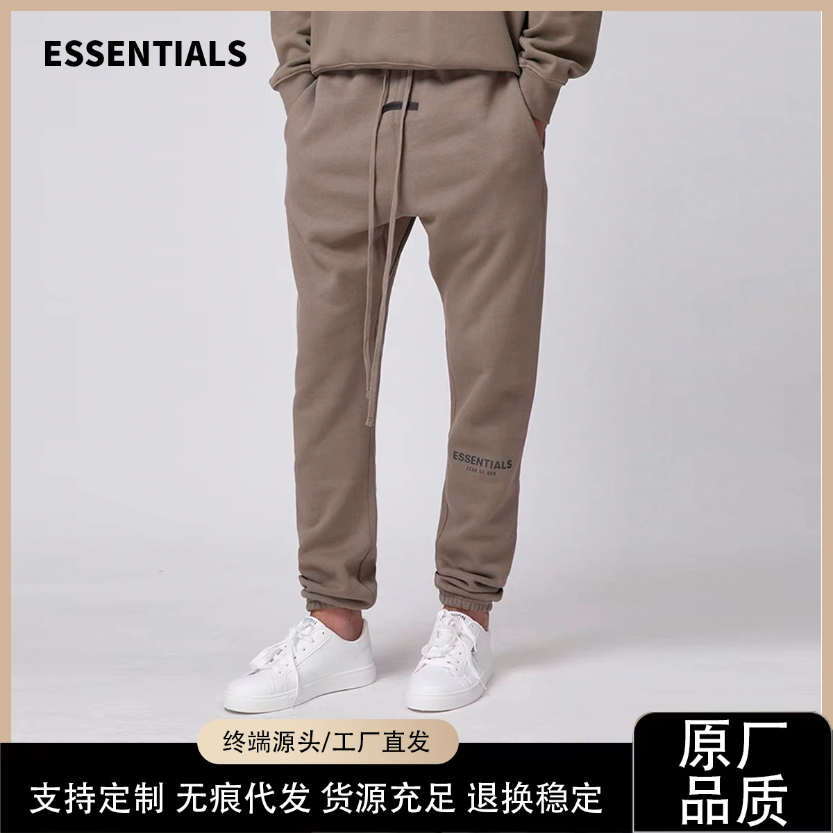 FOG Double Line ESSENTIALS для мужчин и женщин, модные брендовые длинные брюки, уличные спортивные брюки с завязками на носке для отдыха