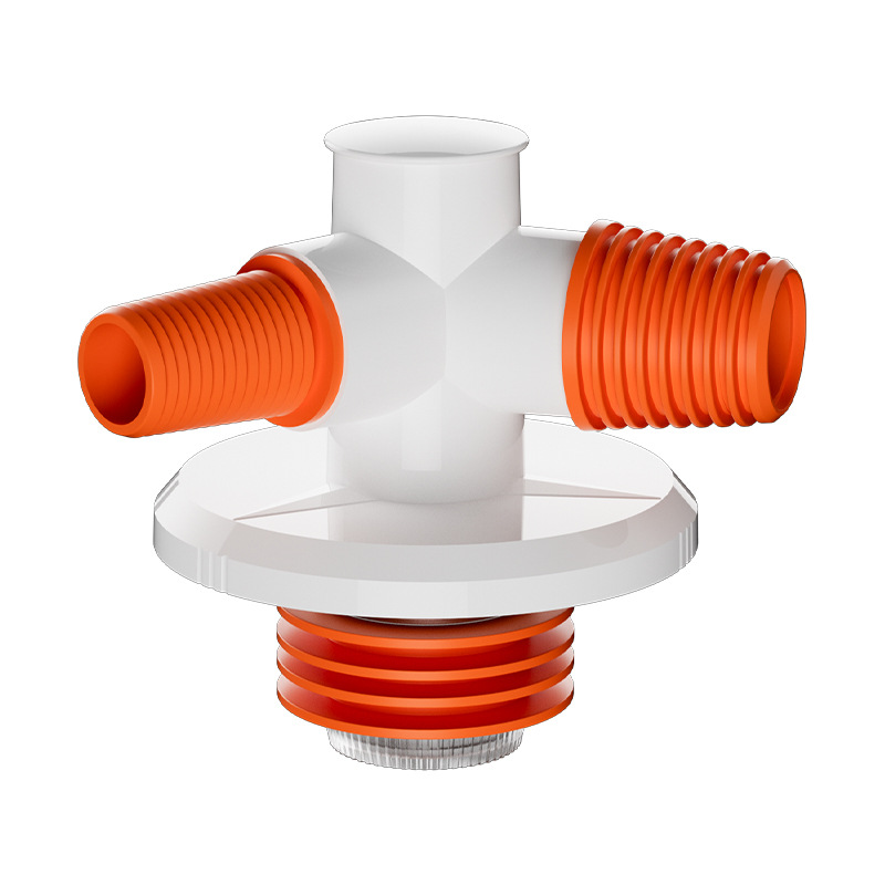 Yishuyuan lavadora downcomer tee conjunta a prueba de desbordamiento de agua desodorante desagüe en el piso universal tubo de conexión rápida conjunta