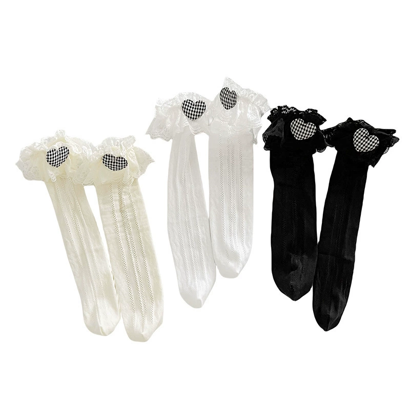  Lace cute children's breathable summer knee socks, Lolita style, mid-length