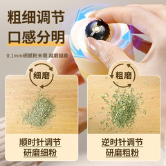 Heart Made Multifunctional Rotating Powder Grinding Bottle Kitchen Utensils BBQ Pepper Seasoning Bottle Glass Grinder