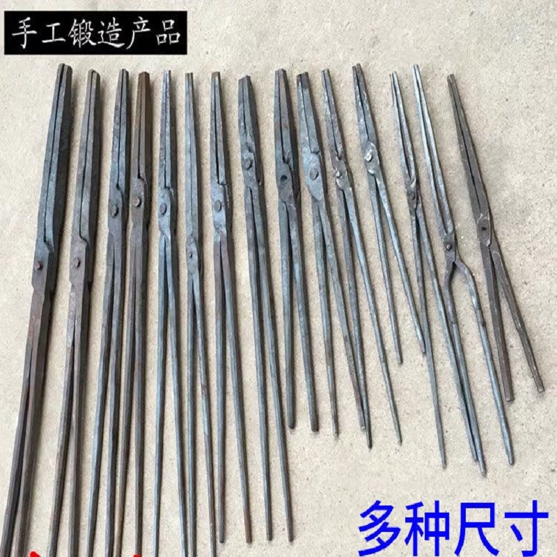 铁匠产品钳工具钳尖钳尖咀钳扁弯咀铁钳铝锭钳尖嘴钳尖头铁钳
