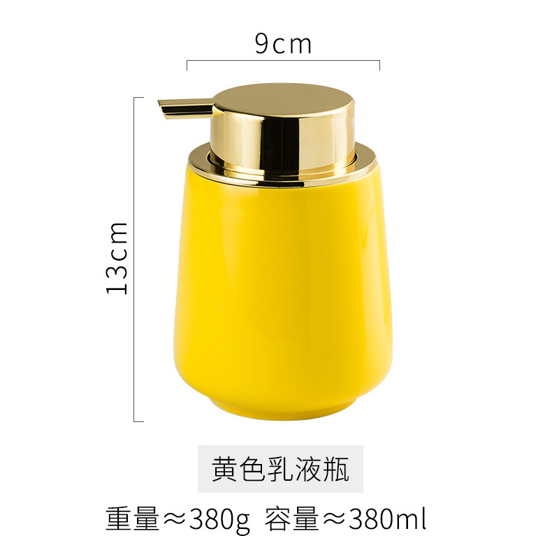 Botella de espuma de cerámica simple mano desinfectante Gel de ducha champú desinfectante loción prensa botella Hotel botella de hogar