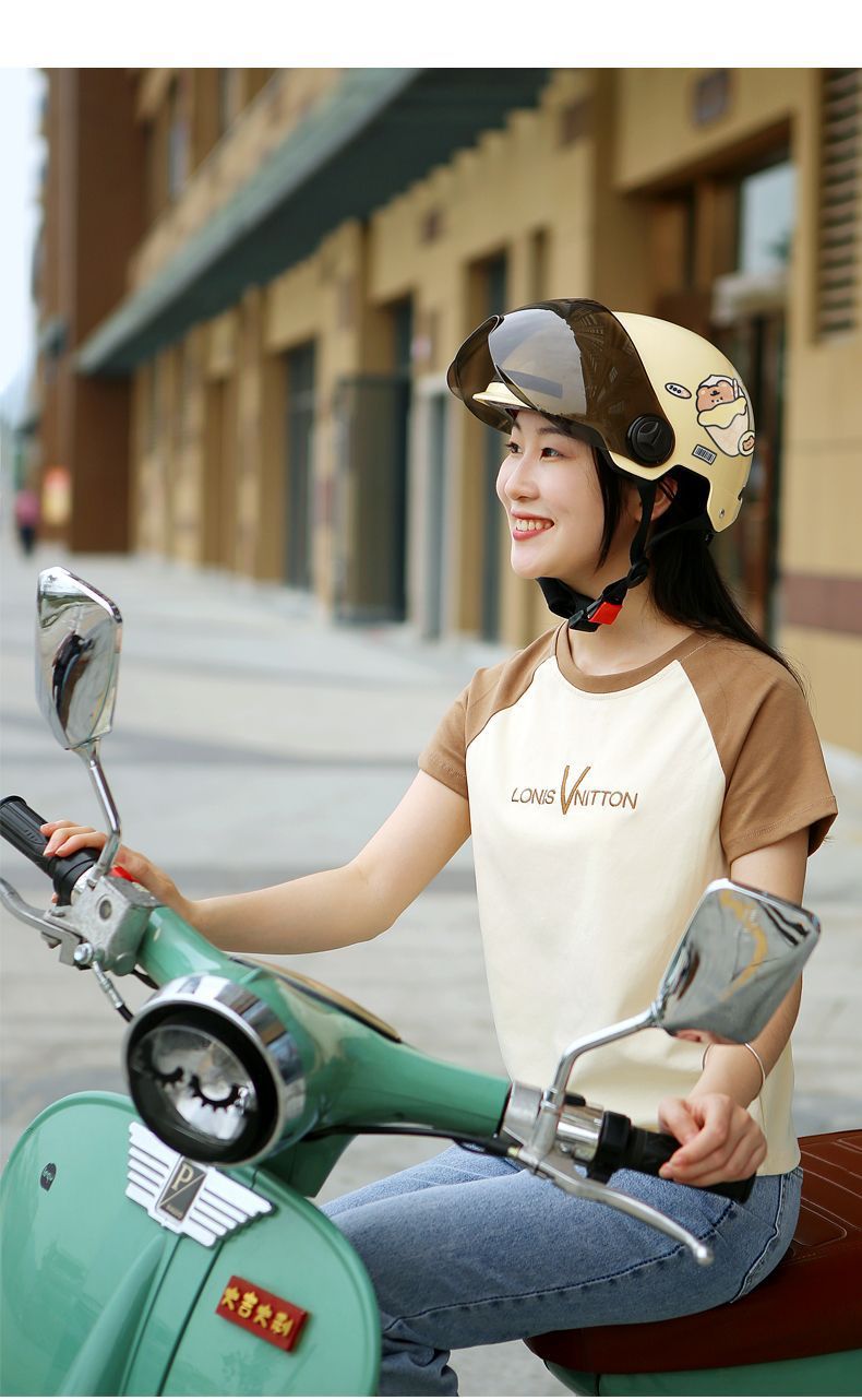 Chengye Electric Vehicle Helmet 3C Certified National Standard Ice Cream Sunscreen Half Helmet Unisex Four Seasons