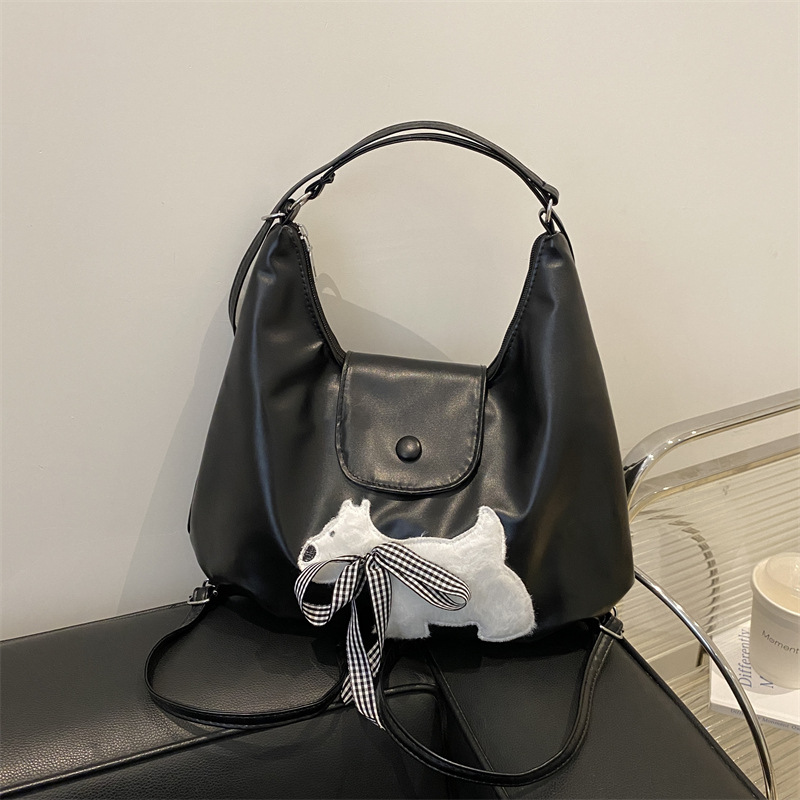 Niche Zhong Tote bolso para mujeres 2024 nuevo estilo coreano lindo perro estilo académico mochila mochila de hombro de gran capacidad