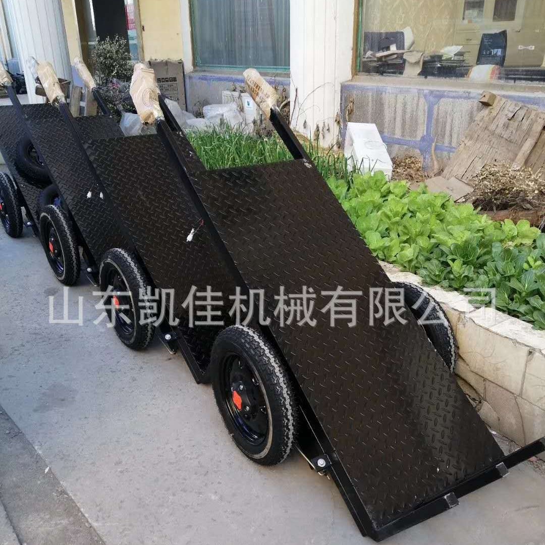 手推式小型平板车 砖厂平板两轮车 电动平板拉砖车凯佳平板电动车