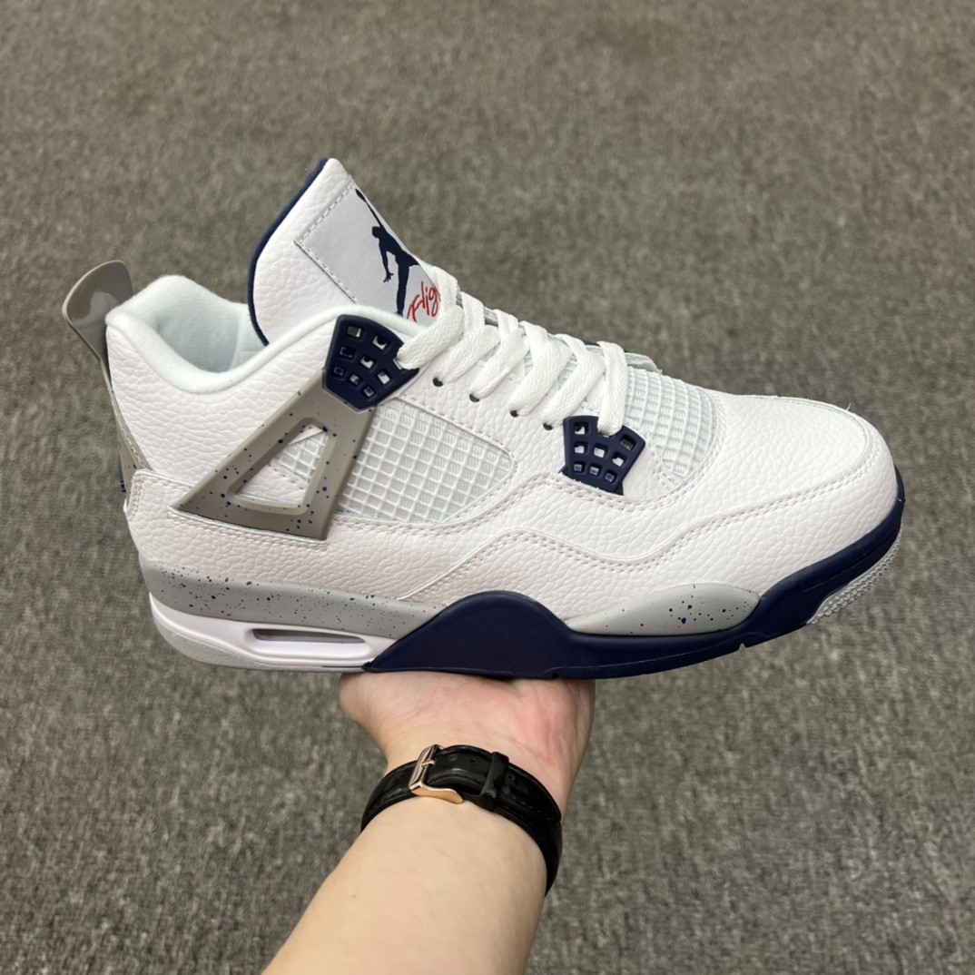Zapatillas de Baloncesto de Caña Media AJ4 de Cuero, Transpirable y Antideslizante para Deporte image 29
