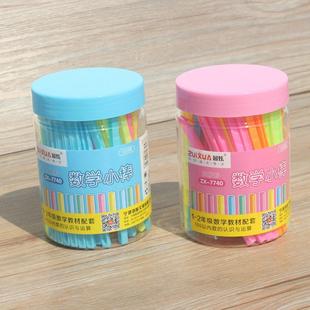 Understanding of Grade 1-2 Numbers of ZUIXUAN7740 Quad-shaped Mathematics Stick 100 Counting Sticks in Operation Barrel