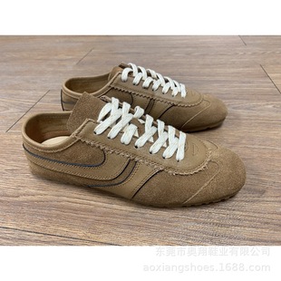 Factory Ready New Sneakers Retro Flat Color Matching Comfortable Casual Versatile Sports Shoes Moral Training Running Women's Shoes