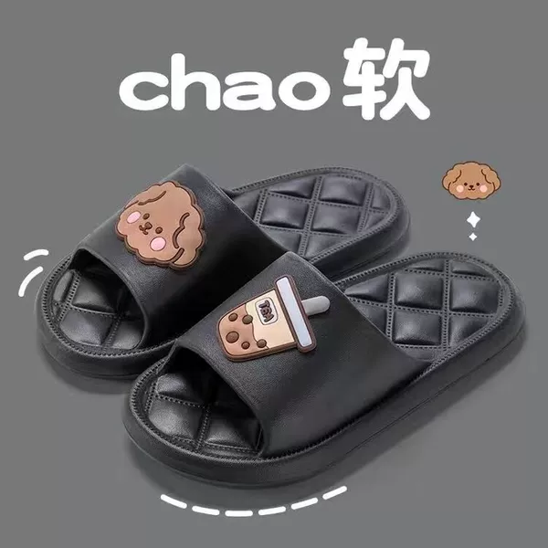 【Rhombus milk tea dog PVC】Black