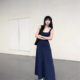 French High-end Sleeveless Sling dress Children's Summer 2024 New Elegant Slim-fit Waist Vest Long Dress