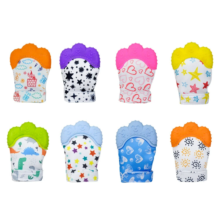 Silicone children's gloves for correct bite, teether, hand cream, toy, Amazon, bites finger, makes sounds
