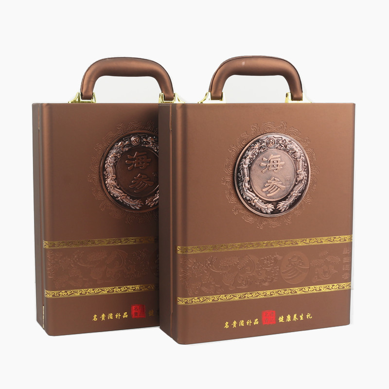 Bolsa de mano, caja de pepinos de mar, caja de regalo, caja vacía, una caja de pepinos de mar, caja de cuero marrón, gran pared, caja interior gruesa