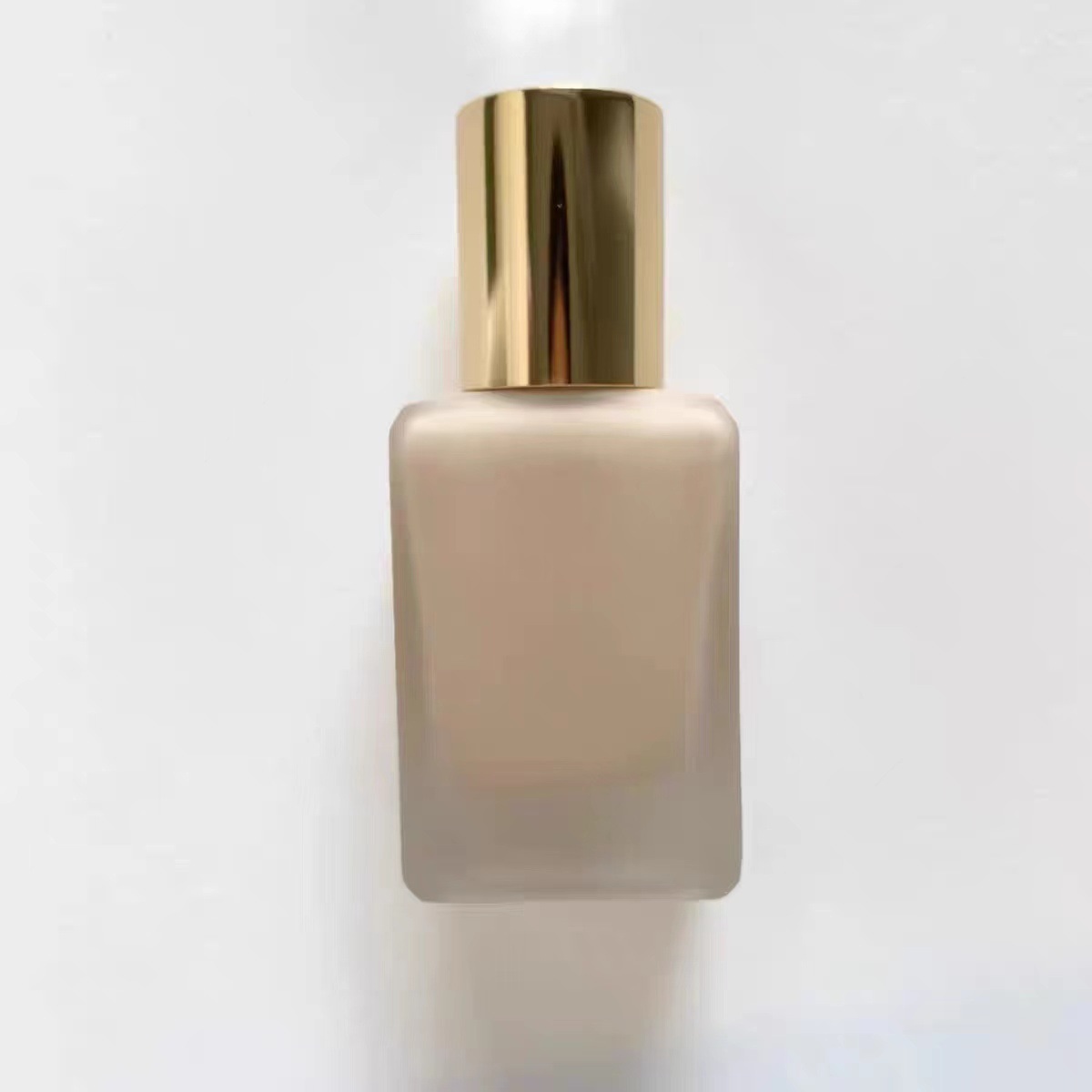 Esmerilado en stock 30ml botella de base líquida de vidrio esmerilado transparente crema de aislamiento BB crema cosmética embalaje sub-botella