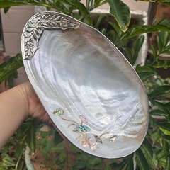 天然貝殻、軽くて豪華な金縁の貝殻、装飾フルーツプレート、リビングルームのテーブル装飾品、ジュエリー収納トレイ