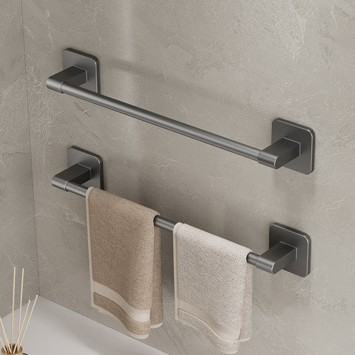 Towel rack space aluminum punch-free bathroom towel bar bathroom towel storage rack bathroom towel rack