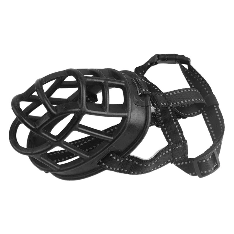 Amazon Новый мягкий клей Светоотражающий Шелковый чехол для рта Маска для собак Крышка для рта Товары для домашних животных Защита от укусов Защита от неизбирательного лая собак