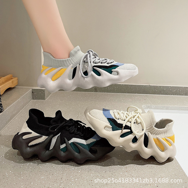 春の新型のお父さんの靴のファッションの飛織のレジャーの運動靴の450ココナッツの八爪の魚のランニング靴の女性の靴|undefined