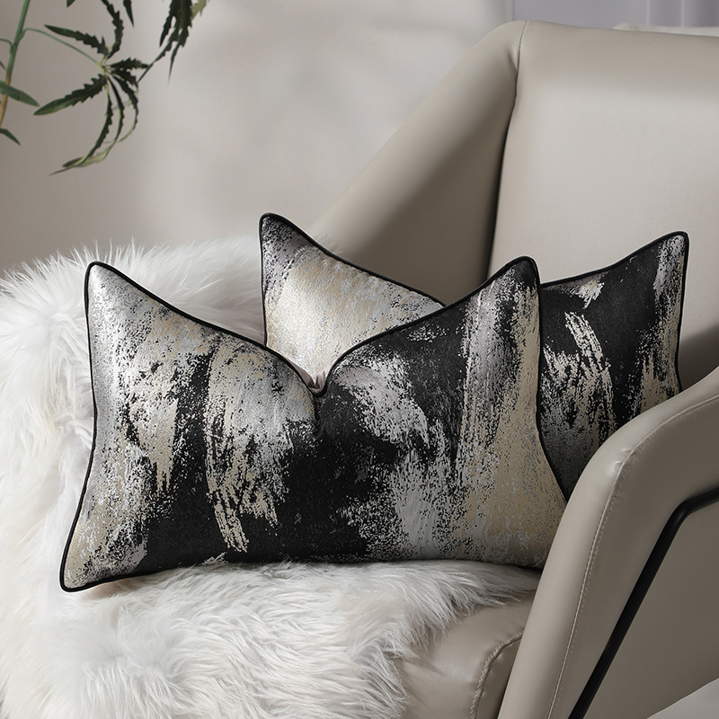 Xu Ai Cross-border High Precision Light Luxury Sofa Decoration Waist Pillow Pillow Living Room Sofa Cushion Cover Modern Pillow Wholesale