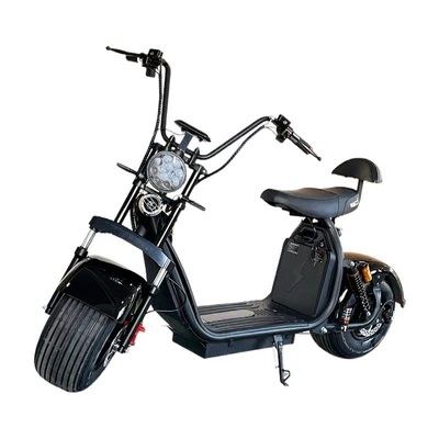 Elektrikli motosikletlər Harley-style electric scooter with wide