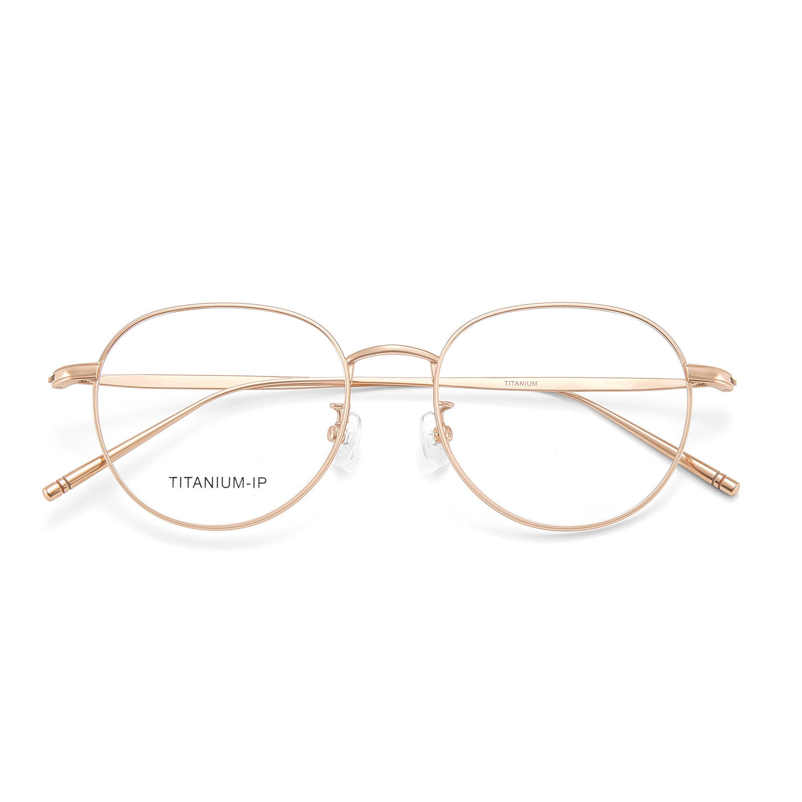 Monturas de gafas ovaladas retro de titanio puro de alta calidad con patillas de titanio de alta elasticidad, adecuadas para rostros grandes, disponibles con lentes graduadas, al por mayor.