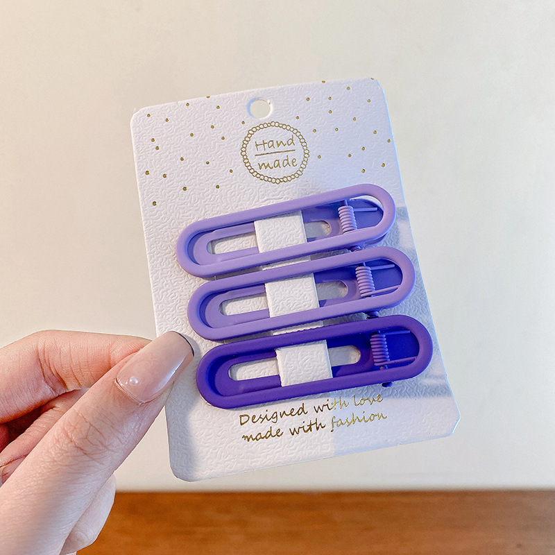 Purple set, hairgrip, gradient, 3 piece set