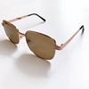 Metal copper glossy lens, sunglasses, white tea, 2024 years, 3 colors, wholesale