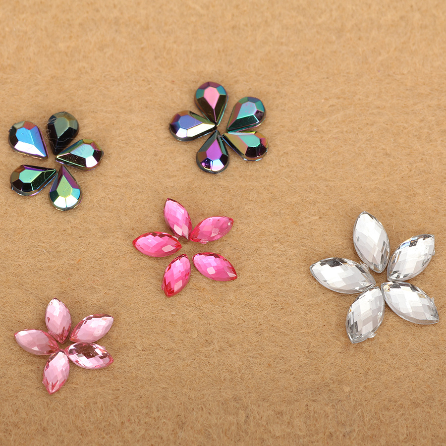 3x6mm平底马眼钻亚克力钻水滴钻钻彩色diy美甲手机壳贴钻材料批发