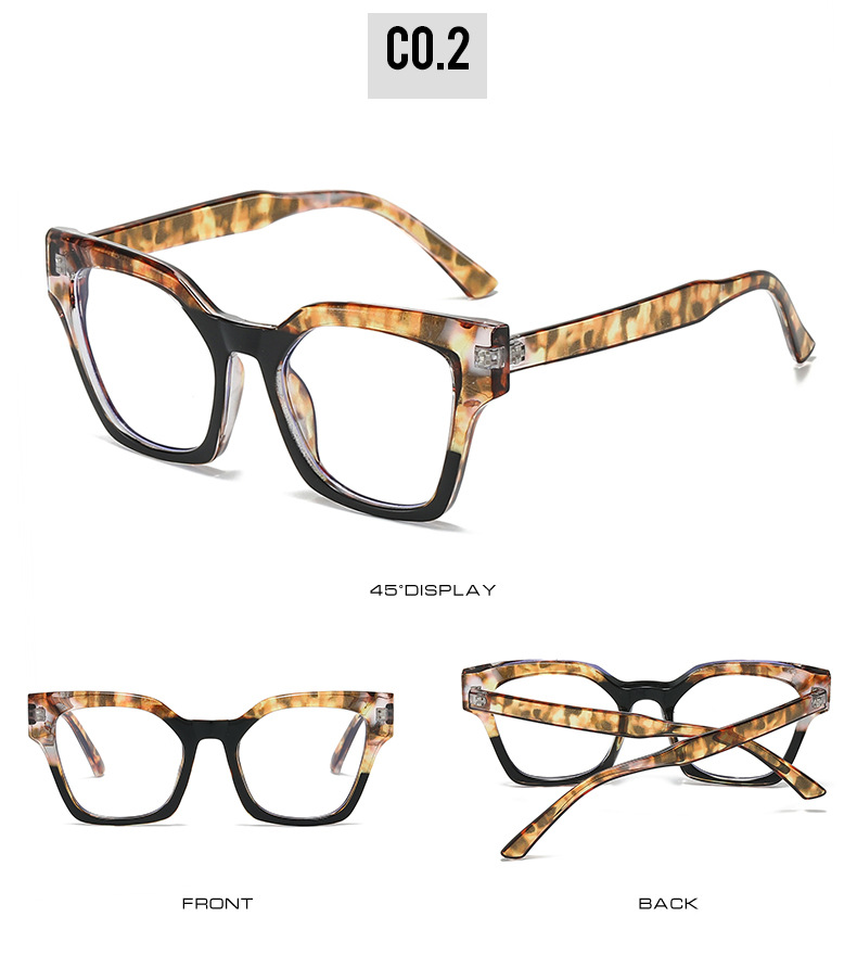 50g Weight Full Frame Glasses Structure Glasses Classification Ac Lens Material Square Glasses Style Casual, Holiday Occasion Solid Color Pattern All Seasons Season Unisex Gender Hip-Hop, Punk Style Hip-Hop Punk Solid Color Ac Square Full Frame Optical Glasses 7