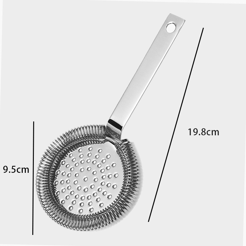 Filtro de hielo para cócteles de acero inoxidable, separador de hielo para cócteles, colador de hielo, filtro de hielo para vaso mezclador. image 15
