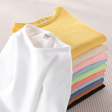 儿童棉打底衫春秋内搭宝宝秋衣男女童圆领上衣儿童白色长袖t恤