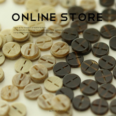 MOSN 樹脂寬兩眼紐扣雙面不同顏色通用紐扣襯衫毛衣針織開衫扣子