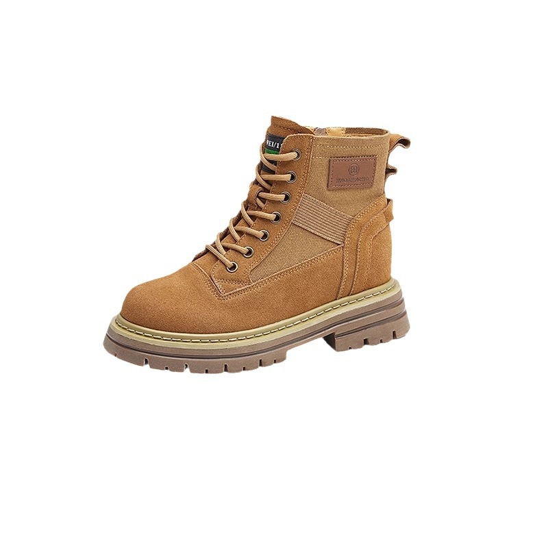 Herbst Vintage Arbeitsstiefel Frühling und Herbst Single Boot Explosion Plateau Stiefeletten_voghion.com