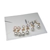 Zirconium, earrings from pearl, Japanese and Korean, simple and elegant design