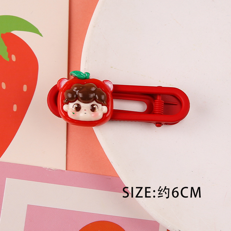 Primavera nueva historieta Sanrio oval metal horquilla linda chica dulce lado Bangs hairpin tocado