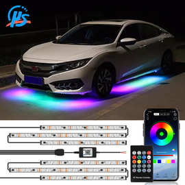 业晟汽车幻彩声控底盘灯新款APP控制RGB音乐节奏灯LED车载氛围灯