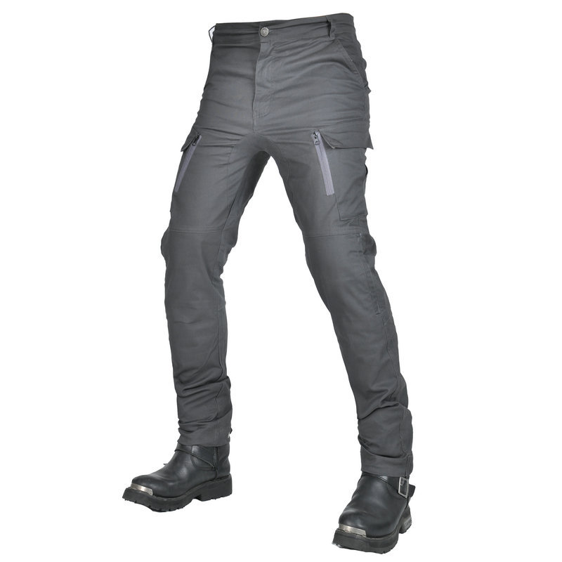 VOLERO motocicleta Four Seasons pantalones de ciclismo resistentes a las caídas pantalones transpirables de cintura alta overoles de motocicleta retro gris pantalones resistentes a las caídas