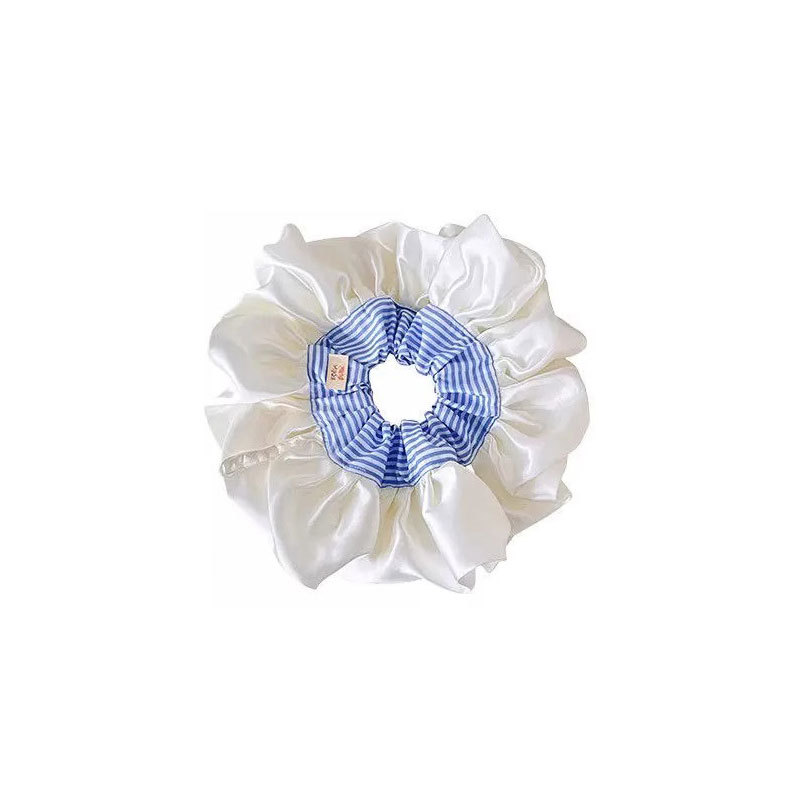 Encaje coreano, lazo para el cabello de intestino grueso, temperamento femenino de alto nivel, cuerda de cabeza de cola de caballo baja, cuerda para el cabello de flor de cabeza de doble capa, accesorios para el cabello