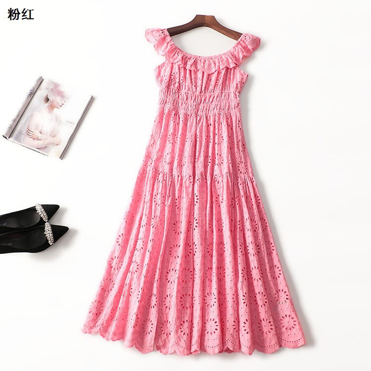 246046 Summer Dress for Women, Extended Short-Sleeve Off-Shoulder, Shenzhen Mingwei Wholesale Quality